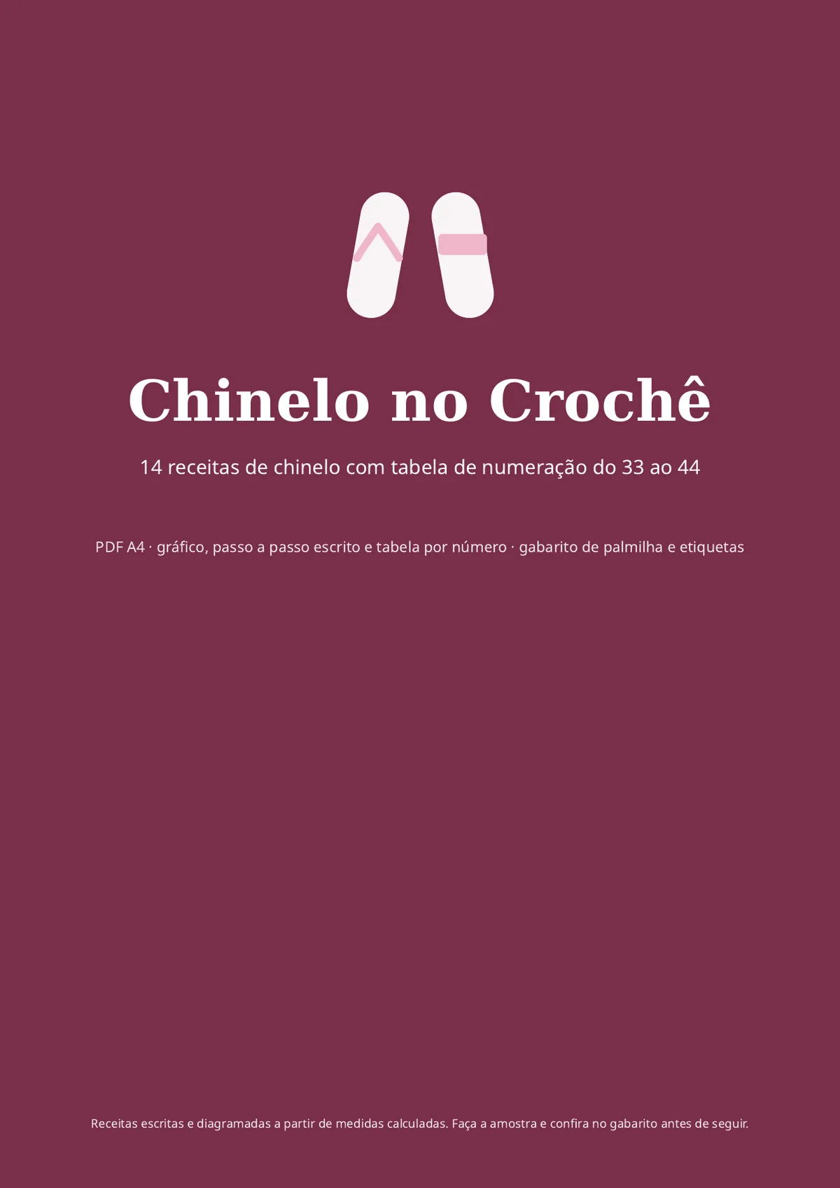 Página real do PDF Chinelo no Crochê: capa